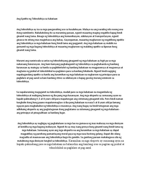 pananaliksik research paper example|ANG TAGAPAMAGITANG EPEKTO NG TEKNOLOHIYA SA .